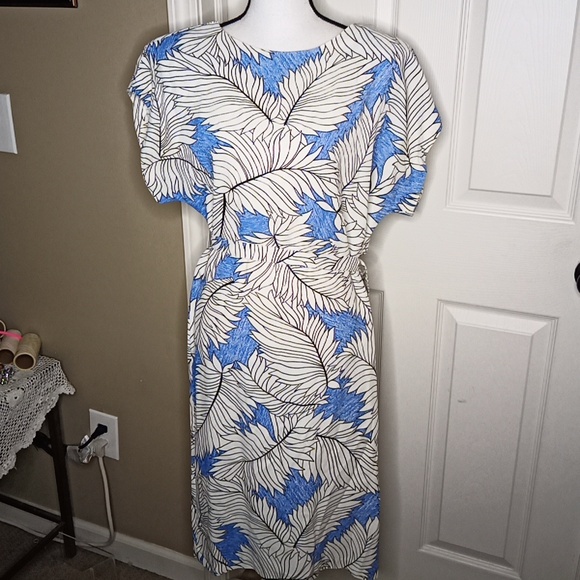 Dresses & Skirts - Vintage California Visionz Boat Neck Short Sleeve Dress Belted size 11/1…